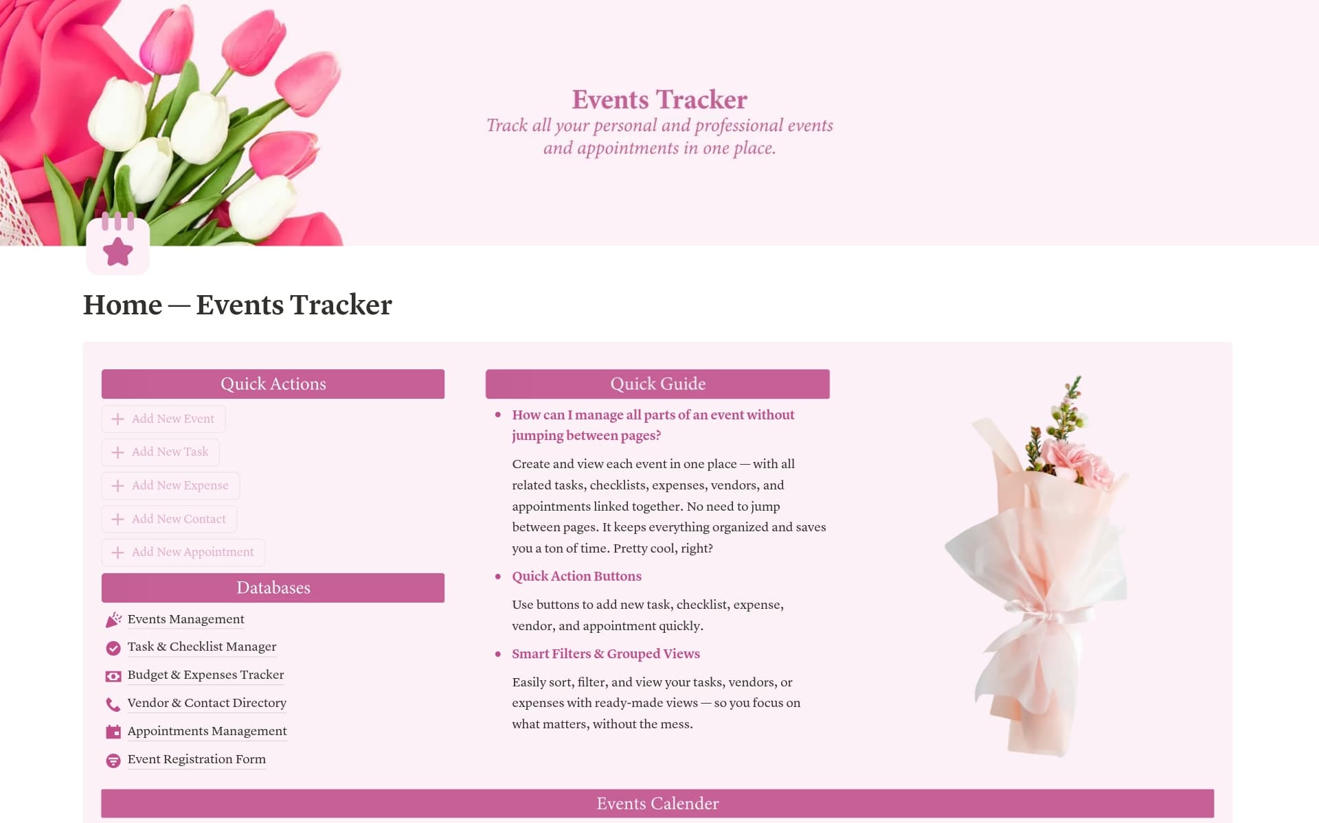 Event Planner: All-in-One Event Management Hub — template preview