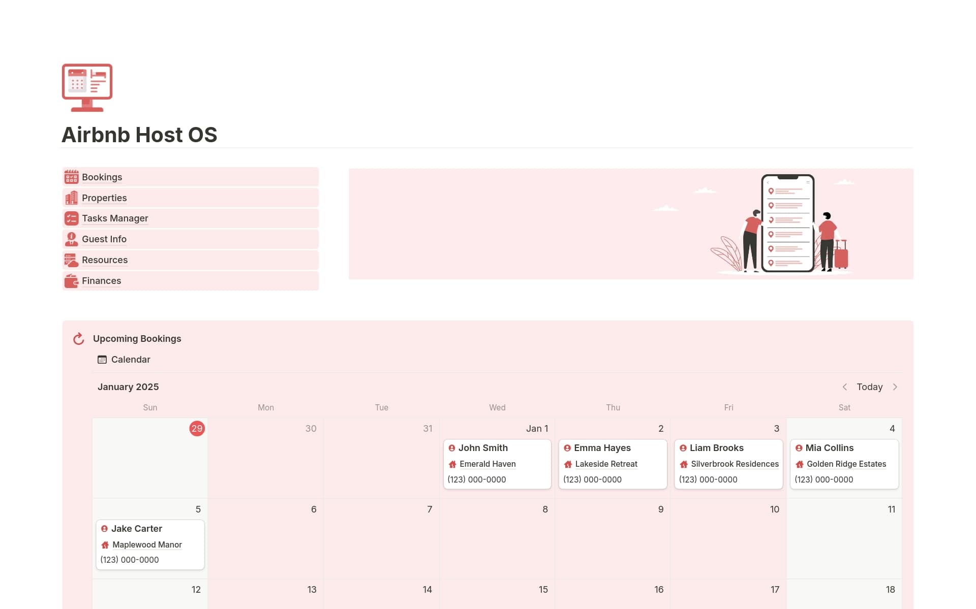 Airbnb Host OS — template preview