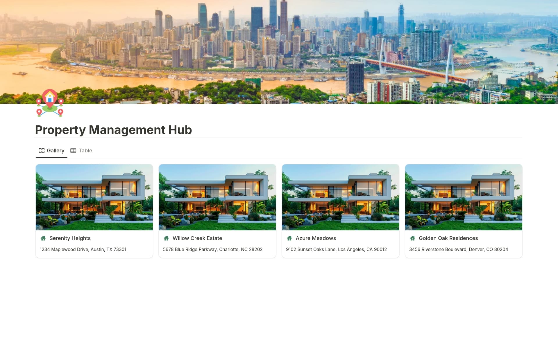 Property Management Hub for Property Owners — template preview