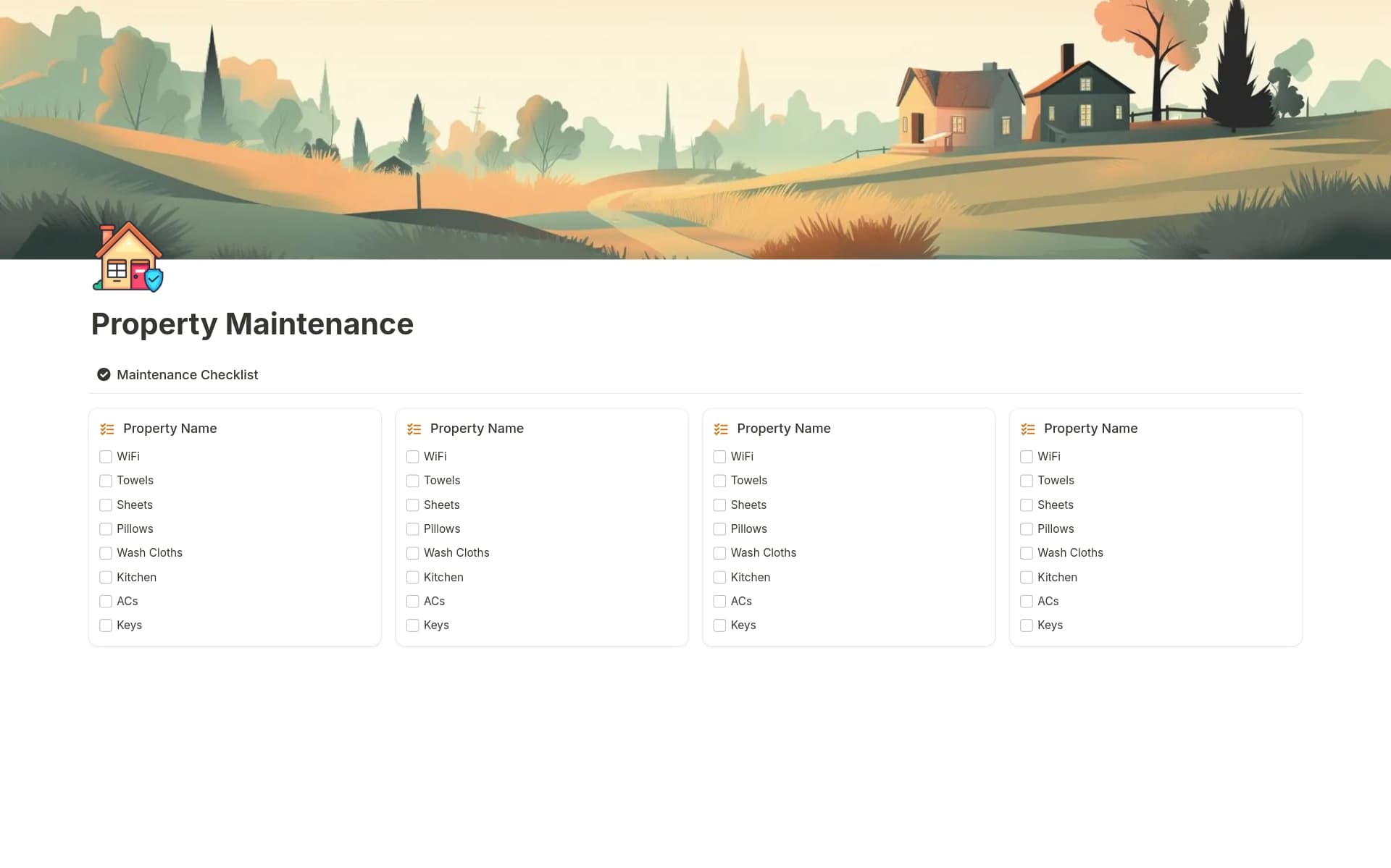 Property Maintenance OS – For Real Estate & Airbnb — template preview