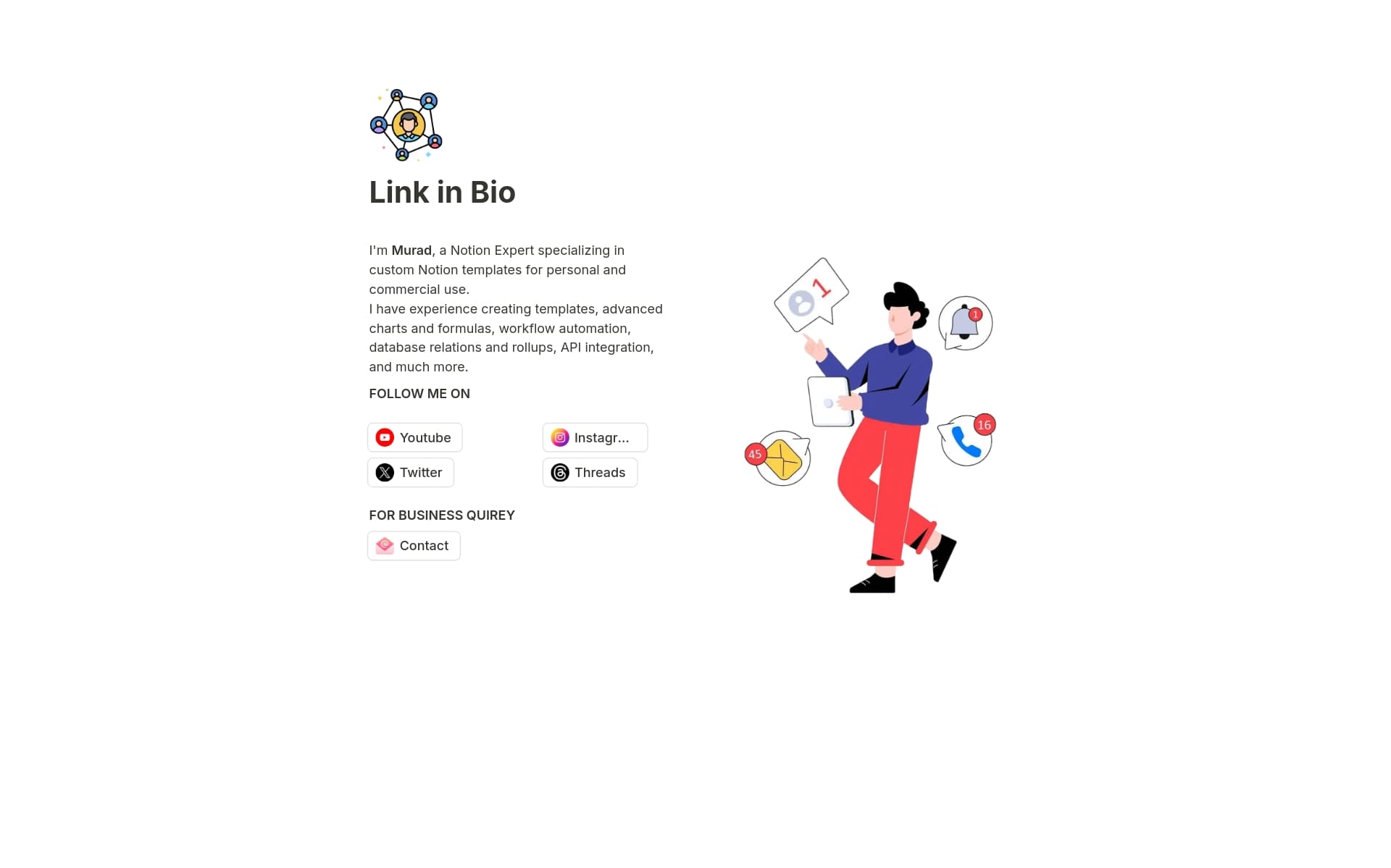Link in Bio | Personal Website - template preview