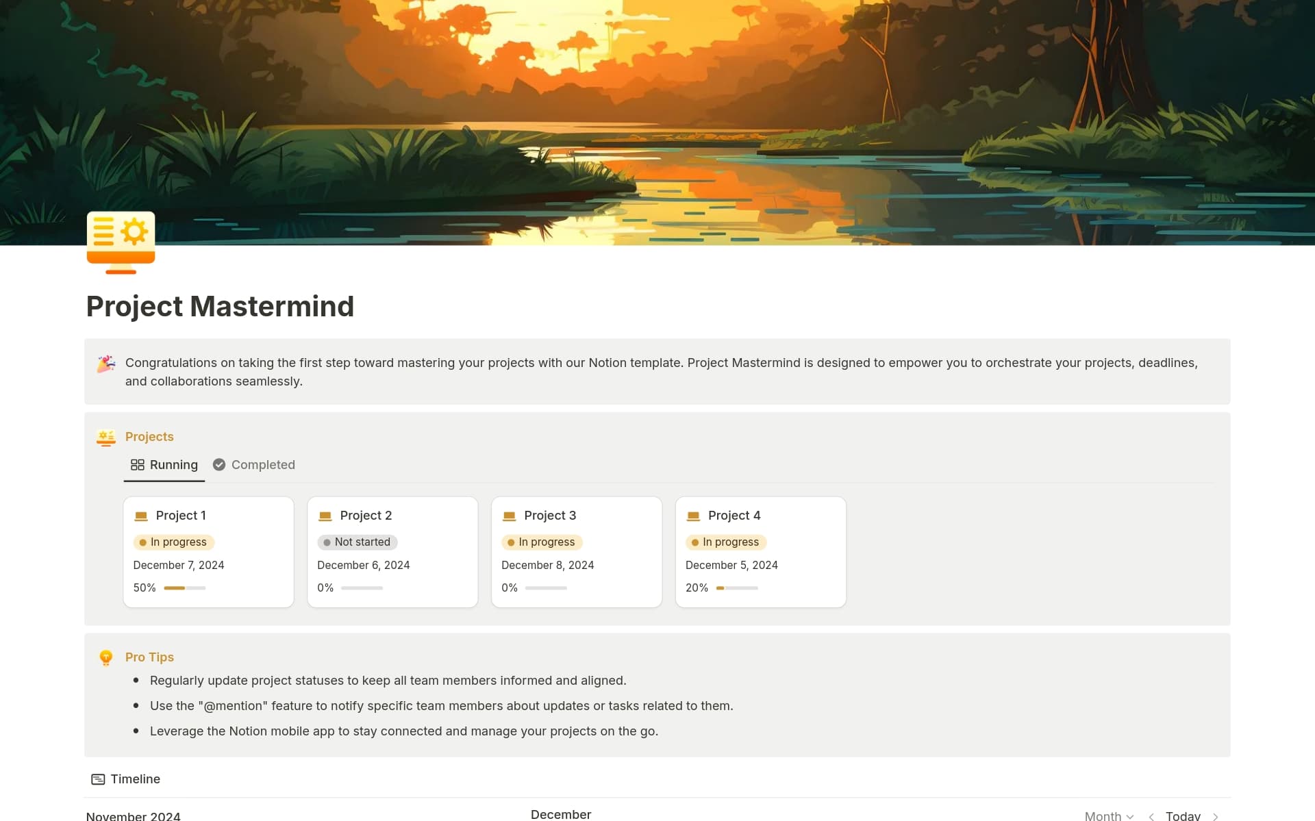 Project Mastermind | Project Management System - template preview